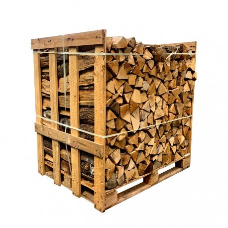 Demi-palette – 25 cm – mélange de bois durs – 1 m³ – 1,5 stères